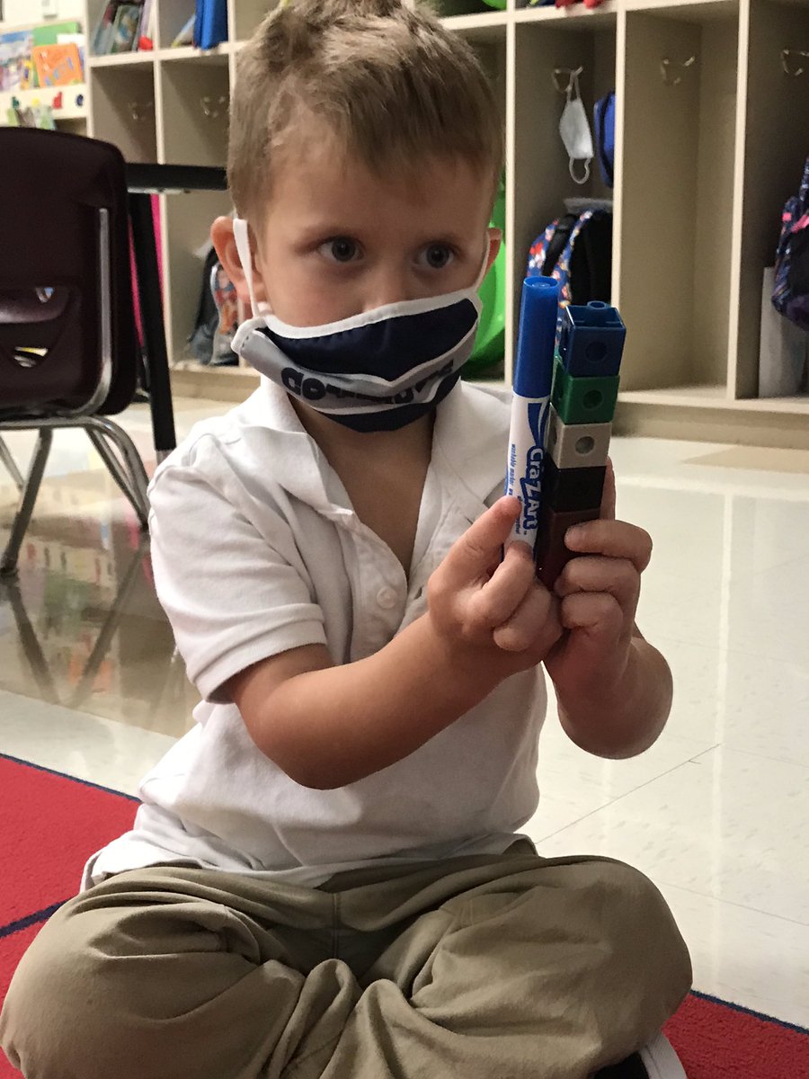 ReidKaylea's tweet photo. We are measuring classroom items using snap cubes. #prek #measurements #walkerpirates @jjkennedy03 https://t.co/ZgiBh39v6K