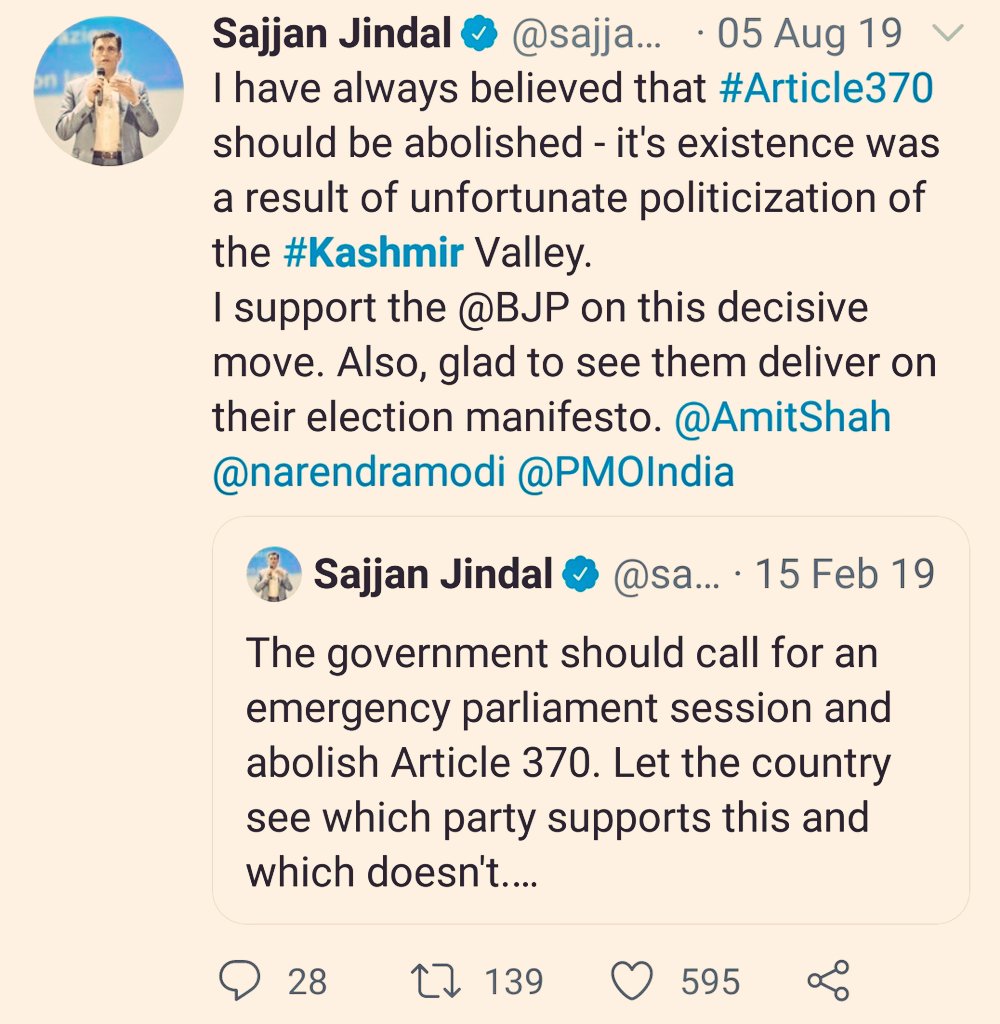 This is Sajjan Jindal of Sharifs & Modi. Rest is math, the resemblance in the narrative is so vivid.7/