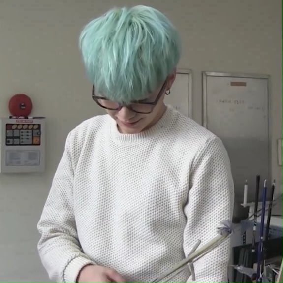 Mint yoongi with glasses forever my weakness