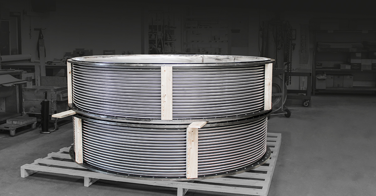 A container ship was in urgent need for two #Expansionjoints for their wet exhaust gas scrubber system. To help out the client, Belman in less than a week designed, manufactured and dispatched these 2 pcs. DN 2100 Expansion Joints with bellows made from 254 SMO and BV approval.