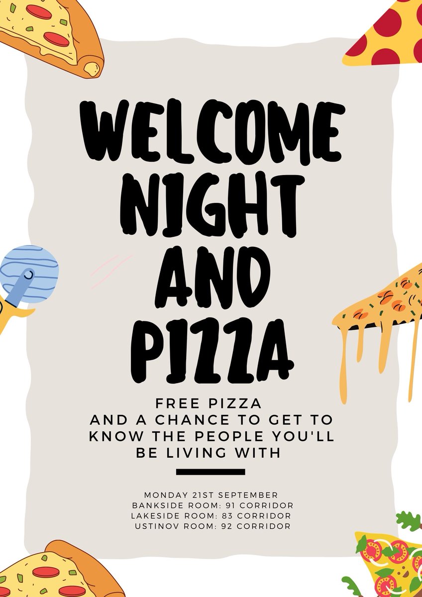 Livers In: Join us tonight for our first event of the term, with free pizza from 7pm!
If you are living out of college or are quarantining, join us for our virtual welcome night (sorry no pizza☹️) from 8pm (zoom link is on our Facebook)
