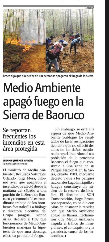 orlandojm's tweet photo. .@ambienterd apagó fuego en la Sierra de Baoruco. Gracias a los bomberos forestales. Gracias a todas las entidades oficiales que nos apoyaron. https://t.co/b4eKFeIjHk