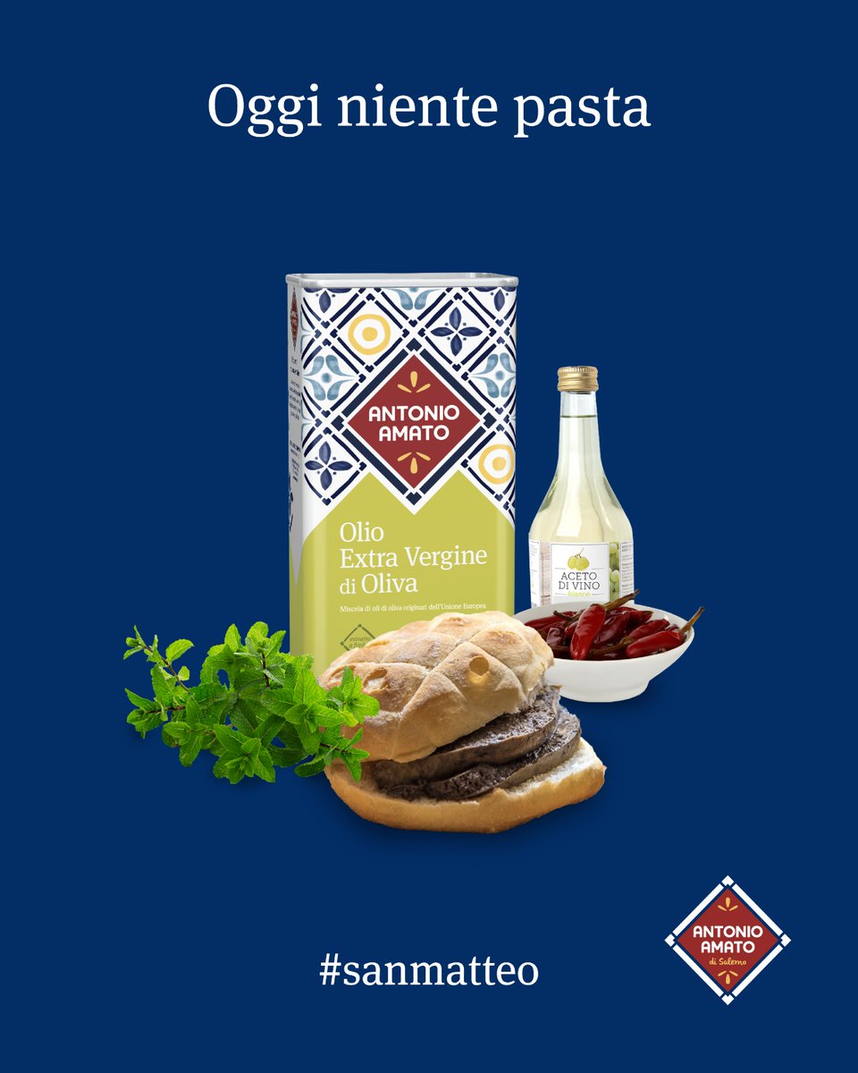 Amato_Pasta's tweet photo. Oggi seguiamo la tradizione e celebriamo il Santo patrono della città di Salerno con un buon panino con la “meveza” 🎉 

Buon #SanMatteo a tutti da Pasta Antonio Amato.

#21settembre
#pastaamato
#salerno https://t.co/l3NT5joYyE
