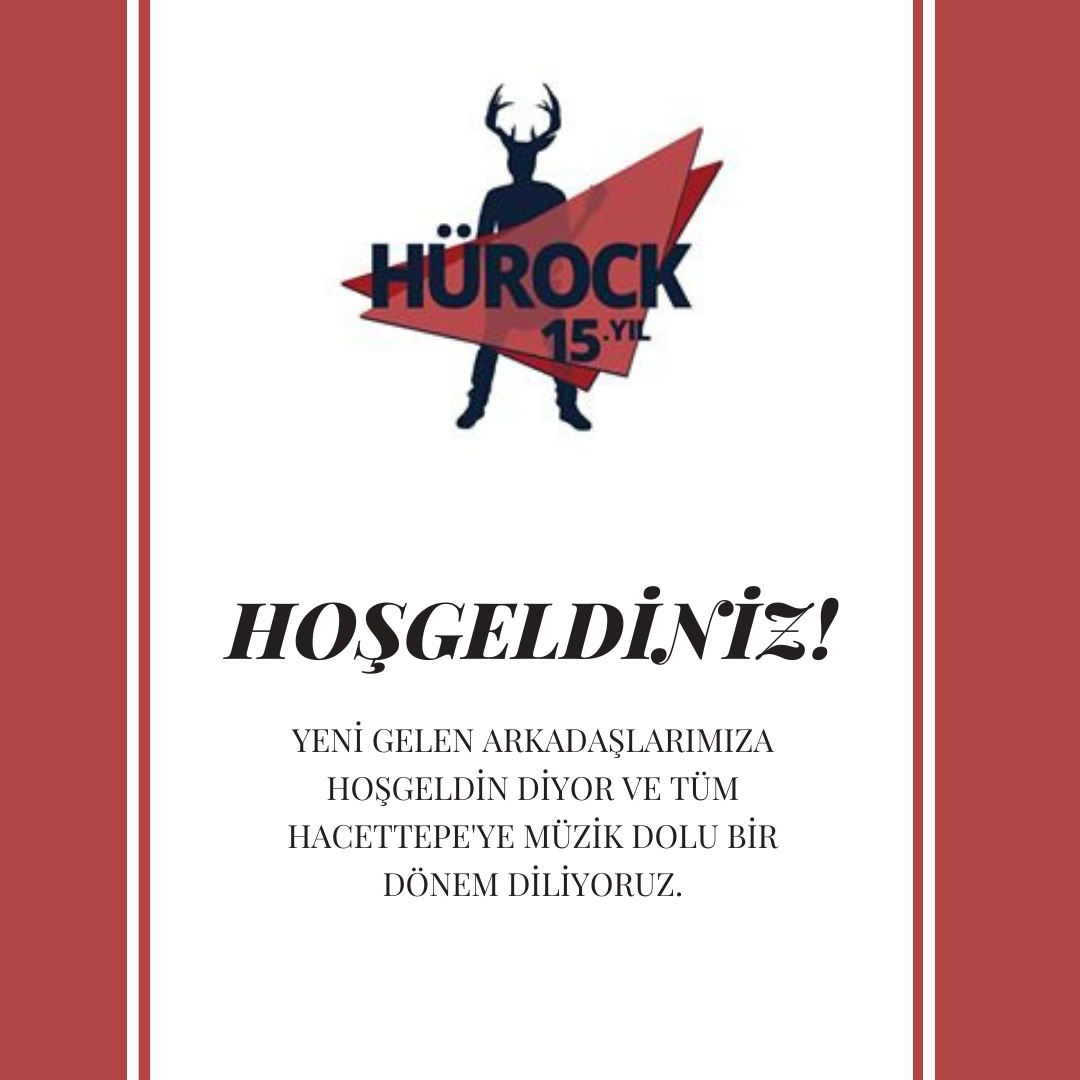 "Müziğin hayatımda yeri büyük" diyen tüm Hacettepelileri topluluğumuza bekliyoruz! Üyelik formuna profilimizdeki linkten ulaşabilirsiniz.🤘 #staywithHUROCK