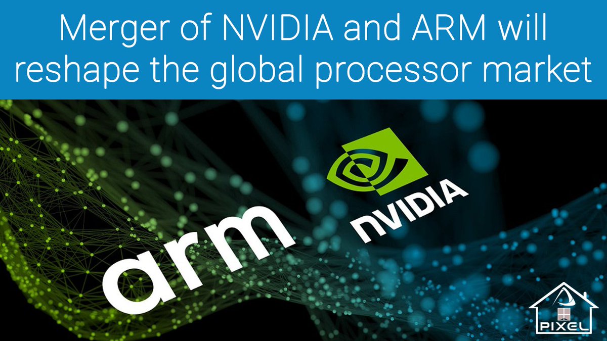pixel_llc's tweet photo. Graphics processor company @nvidia has signed an agreement with the Japanese holding company SoftBank to acquire ARM, one of the world's leading semiconductor component suppliers of a developer of chips for mobile devices. 

#PixelTJ #news #hardware #NVIDIA #ARM https://t.co/K8gvEKS3TO