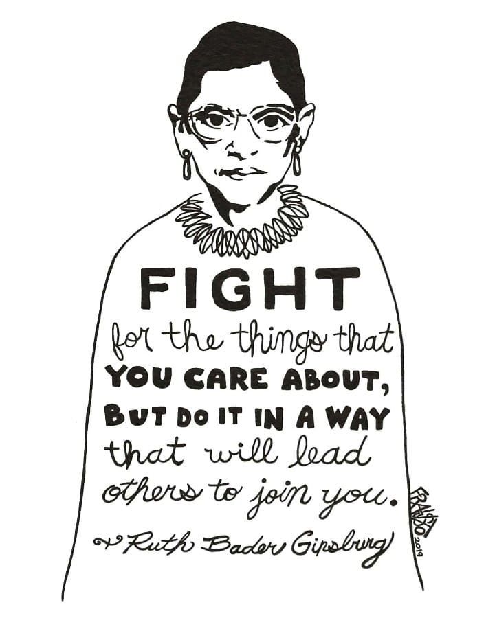 Notorious RBG...a role model for every female...may she rest in peace and know she used her role to do amazing work and make a difference where it was needed