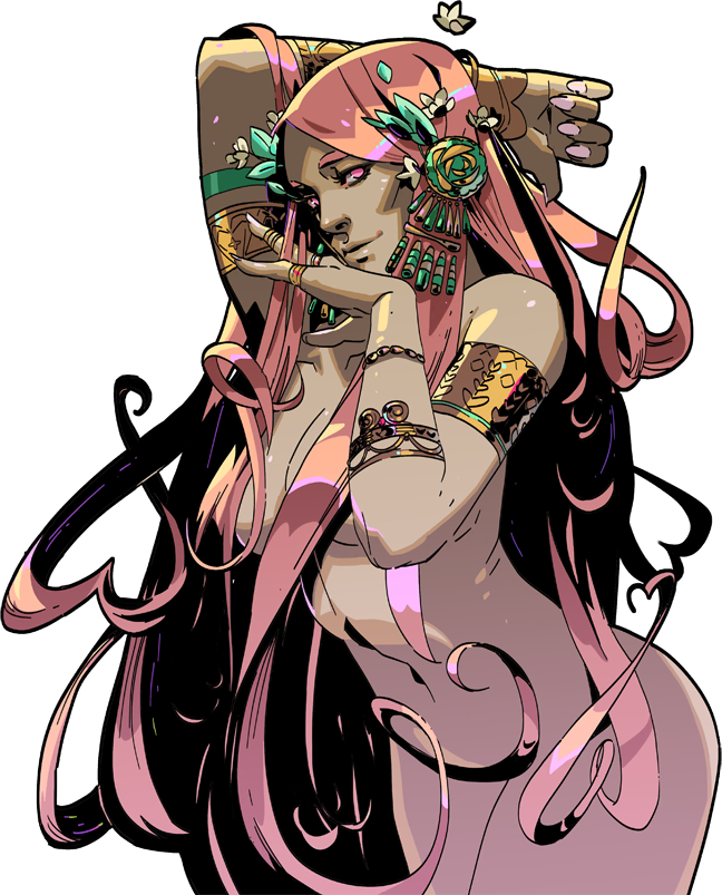 Aphrodite- "I seduce them."- "Just here for a good time" but takes it all very seriously.- Gets super-attached to her favourite NPCs.