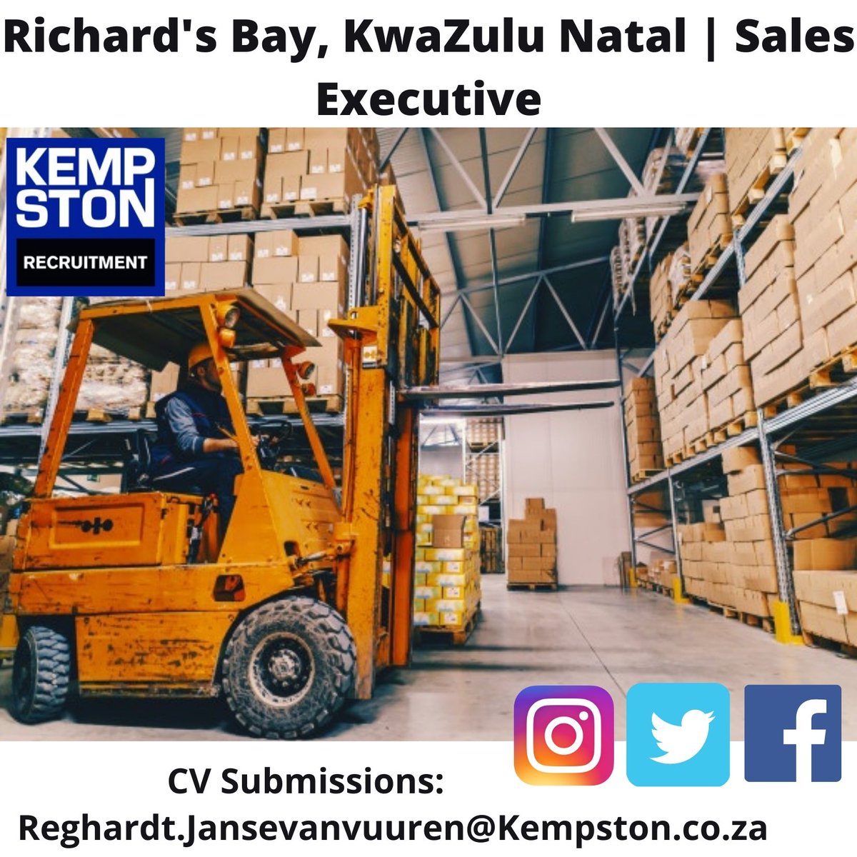 KempstonRecruit's tweet photo. Richard’s Bay, KwaZulu Natal| Sales Executive

CV submissions: Reghardt.Jansevanvuuren@Kempston.co.za 

#KempstonRecruitment #Forklift #Sales #Executive #RichardsBay #KZN https://t.co/jOuRzn19uj