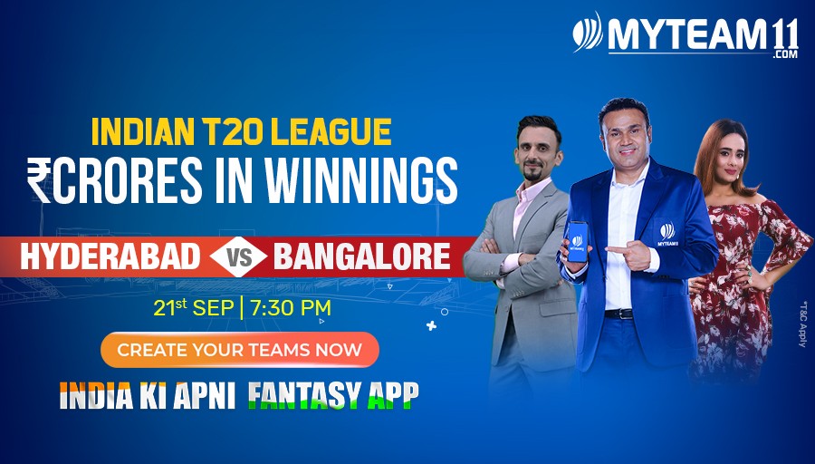 PYashvantkumar's tweet photo. Who is going to win the southern derby as Hyderabad takes on Bangalore. Use your skills and join me on https://t.co/k3BXr1s6iC to get big winnings. #IndiaKiApniFantasyApp #MyTeam11 https://t.co/PGNkYnoOxi