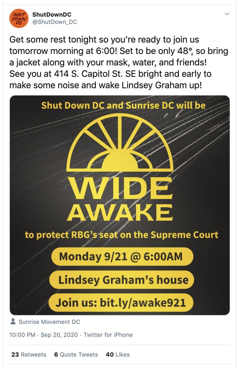 To briefly address something happenin on Twitter: Infowars reporter  @Millie__Weaver is claiming to have had an infiltrator inside  @sunrisemvmt who tipped off police and the senator.The protest was publicly announced, with precise instructions posted online last night.