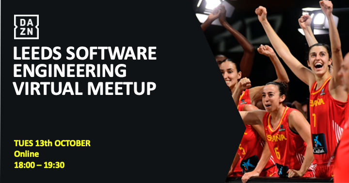 dazneng's tweet photo. 🗣️DAZN will be hosting a virtual Software Engineering meetup next month. Join our team from Leeds as we discuss micro-frontends, pushing scale, and Engineering communities' needs! 

📅 6pm, 13th October

🖊️ https://t.co/Bl9niGvvU4 https://t.co/oE57jInZ11