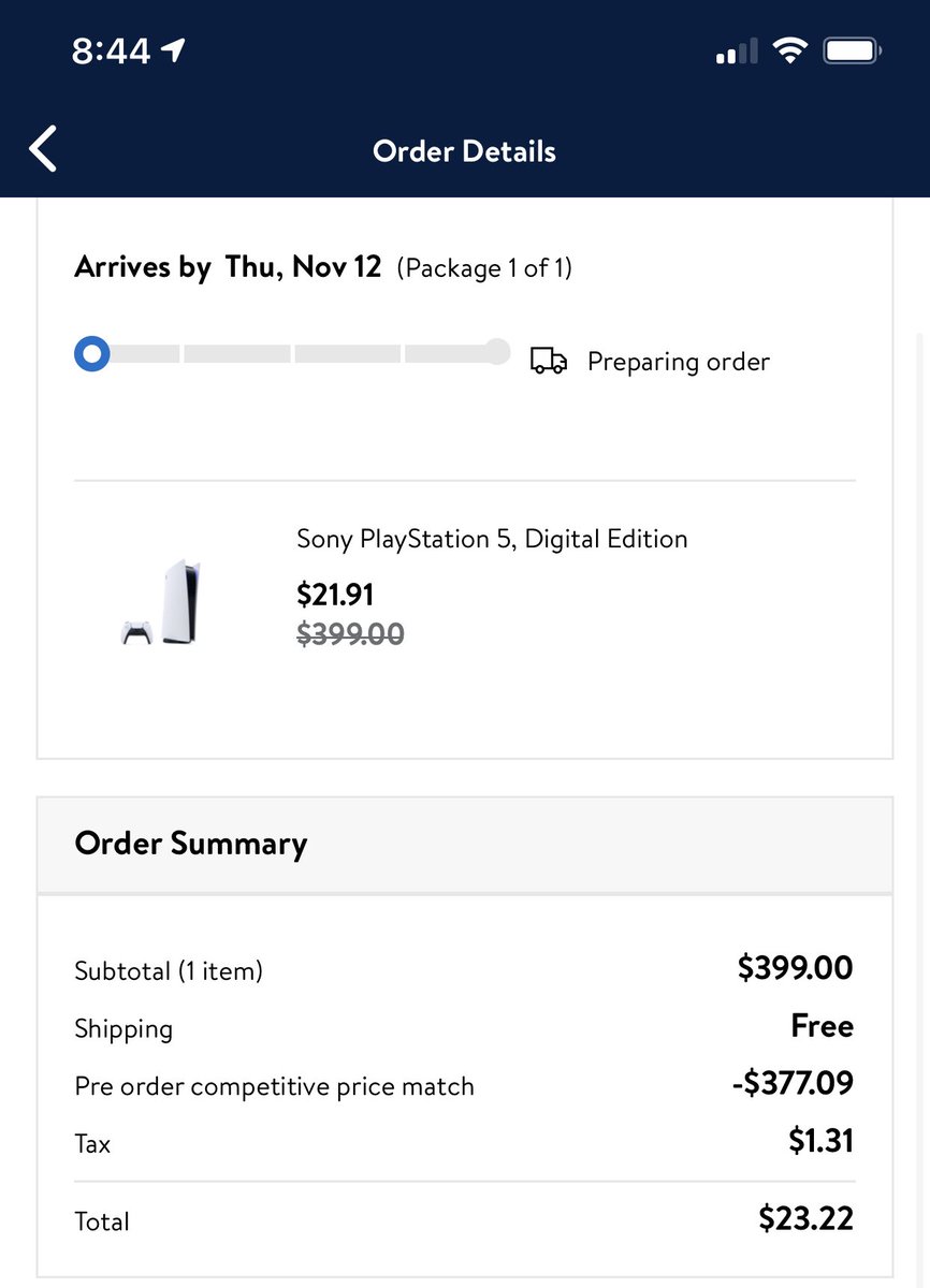 John_Wright4's tweet photo. @snkr_twitr When you go into your account they adjusted them to $21. Hoping they do not cancel https://t.co/qSPwnvMTy2