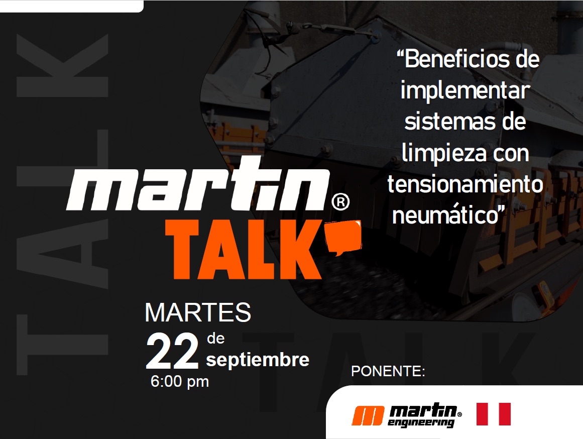 GBReports's tweet photo. [Sponsored content]
Are you into conveyor belts in mining? Martin Engineering Andina holds the following webinar tomorrow (22 September), at 6pm Peru time.
For more information and free registration, please visit:
https://t.co/sWOTavRwaA
#mining #peru #martinengineering https://t.co/8ToEI1mxtU