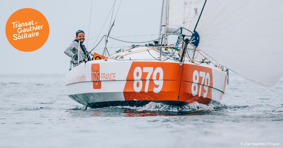 TGS_France's tweet photo. [La Transat de Gauthier ⚓] Gauthier Verdon, collaborateur &amp; skipper sponsorisé par TGS France, a validé la 1ère étape de son parcours de qualification pour la #MiniTransat 2021 ! Découvrez le récit complet de sa 1ère course au large et en solitaire ➡️ https://t.co/eHUVIh6grB https://t.co/qgCEmw9nAO
