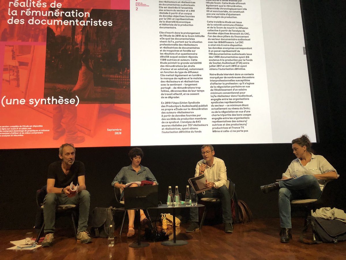 webscam's tweet photo. @addoc_asso et la Scam dévoilent les résultats d’une étude inédite sur la #rémunération des #documentaristes. Une étude-cadre majeure à l'aune de nombreuses discussions interprofessionnelles et dans un paysage audiovisuel en pleine mutation. https://t.co/mwK4kLpI69