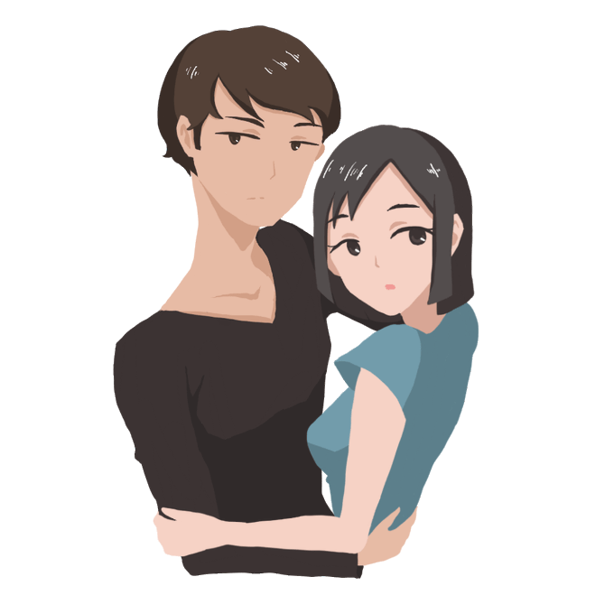 カップル ハグ イラスト 透明イラスト画像 カップル ハグ イラスト 透明イラスト画像