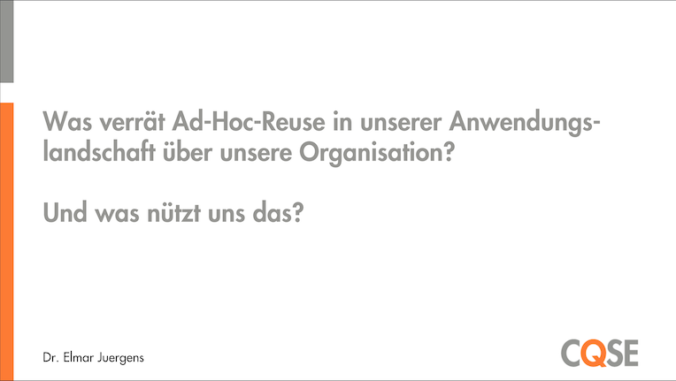 cqse's tweet photo. Auf der #SEACONdigital hat @ElmarJuergens erzählt, was wir aus einem #CodeClone lernen können. Seine Folien sind jetzt online unter
https://t.co/6dmPkSat2j /cc @seacon_de https://t.co/v0by1fqkah