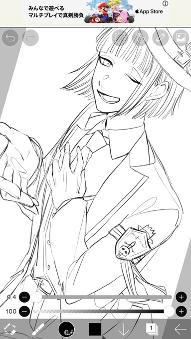 ボーテな顔じゃないが描き直すのめんどいのでこれで進める 