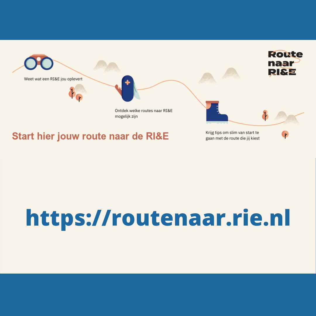 Nu officieel gelanceerd: routenaar.rie.nl!

Voor iedere ondernemer die wil beginnen met de risico- inventarisatie en -evaluatie (RI&amp;E) en wel wat hulp kan gebruiken.

Lees meer over het wat, hoe en waarom: rie.nl/steunpuntrie-r…