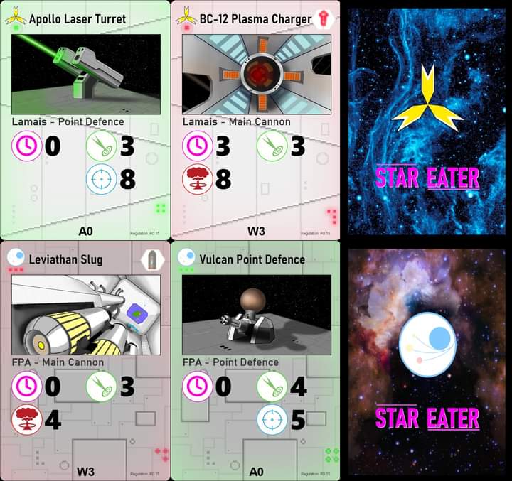 5volt3's tweet image. Caaaards!

Still pretty rough overall but I'm happy with how they're coming along. 

#scifi #stareater #boardgames #gamedev  #indiedev
#IndieGameDev #indiegame