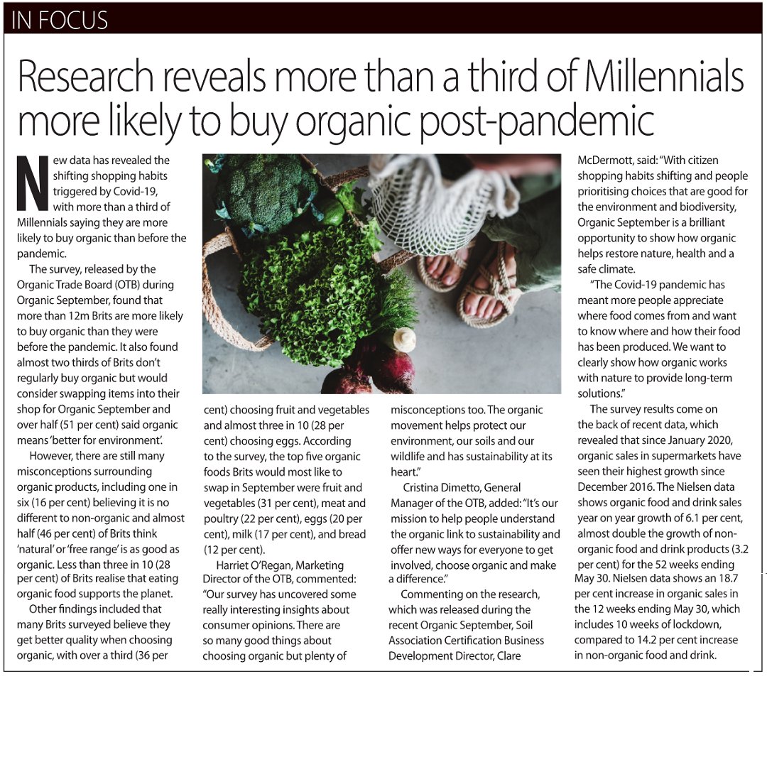 HFBmagazine's tweet photo. Research reveals more than a third of millennials more likely to buy organic post-pandemic. 

Read free 👉 https://t.co/p7L4SR0qDW 

#organic #healthfoodretailing #independentretailing #healthfood #healthfoodindustry #healthfoodmarket https://t.co/uFpzHvk1jr