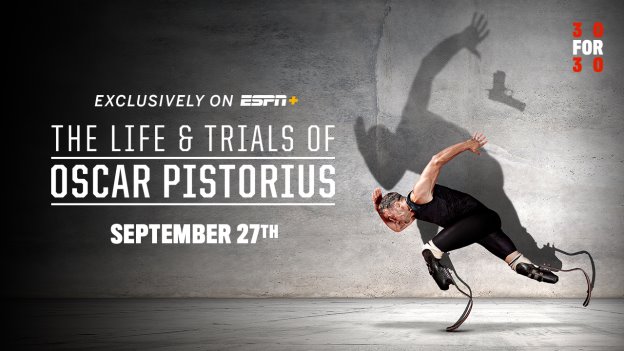 ESPNPR's tweet photo. ESPN Films' four-part @30for30 documentary 'The Life and Trials of Oscar Pistorius'

Premieres September 27 | Exclusively on ESPN+

Trailer: https://t.co/ARBGj4lWHH | More: https://t.co/r3Zq539aea https://t.co/lcvMrBywz7