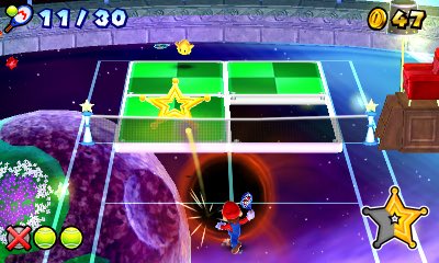 Mario Tennis Open (2012) Awarded for playing special minigames. Galaxy Rally and Super Mario Tennis are the games you can earn coins in to help buy tennis equipment. Like the other sports games, standard design and simple use. 7/10. coins go weeeeeeee