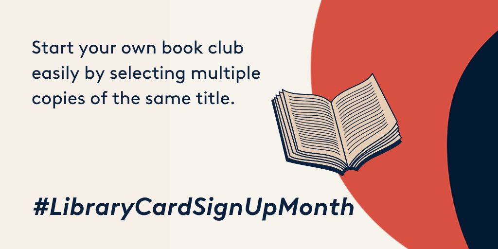 With our Book Club Card, starting your own reading group is simple.  https://cinlib.org/32OgNxv   #LibraryCardSignUpMonth