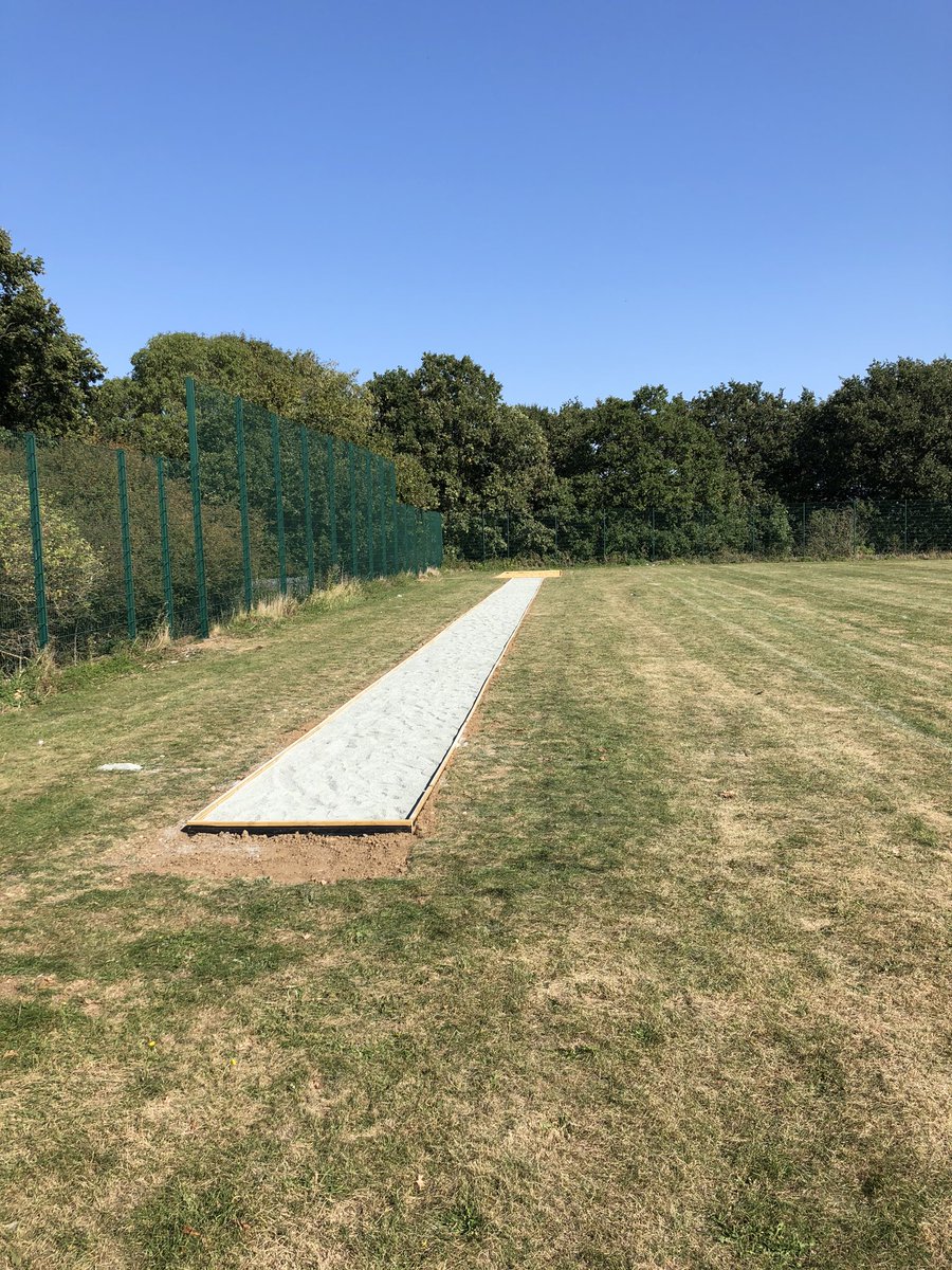 New long Jump pit completed today. Looking foward to our pupils breaking some school records on it! 🏆🥇