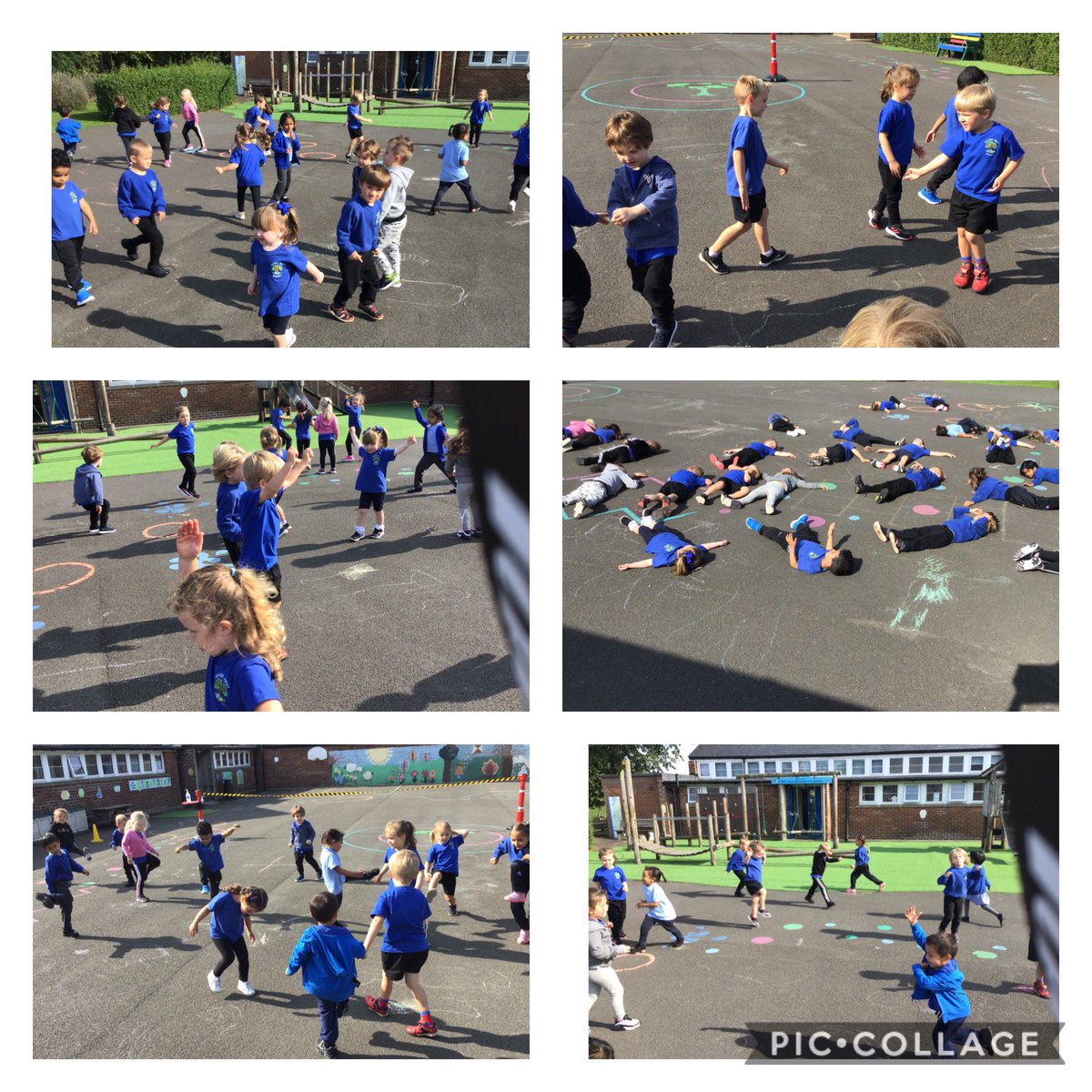 Oak class did outdoor PE today. We did lots of movements beginning with the letter ‘s’.
Swimming; skipping; sleeping; skiing and swirling.