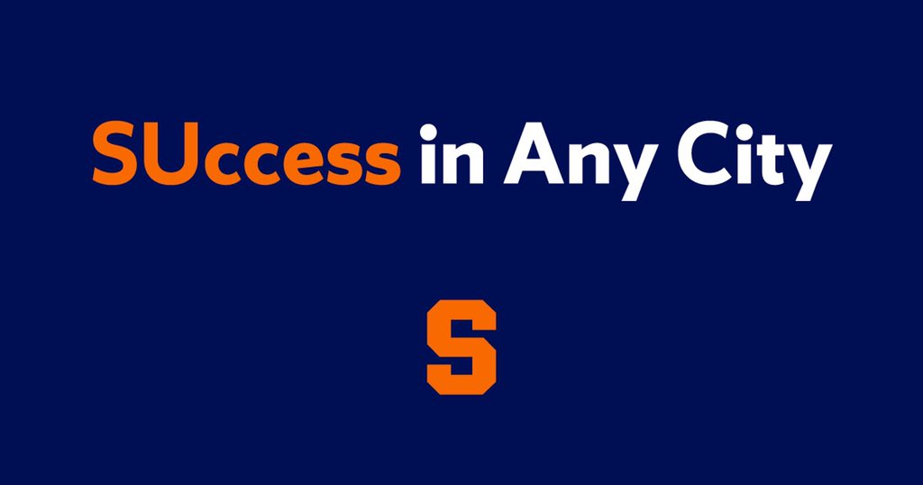 BmoreOrange's tweet photo. Join @sualums for our virtual &amp; free SUccess in Any City Series. Learn more about the resources available to you or listen to panel discussions featuring our impressive alumni. Let the Orange Network help you reach your professional goals!

Register here: https://t.co/6tvqeogSbP https://t.co/edixIxyB4C