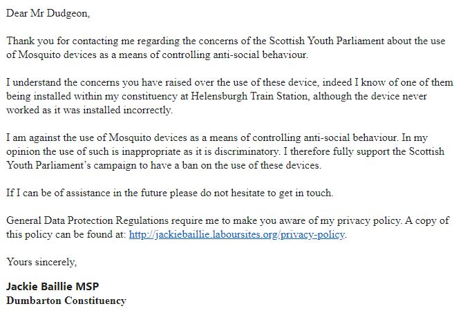 Some more responses coming in - thank you  @jackiebmsp and  @NeilBibby for your words of support for our campaign! 