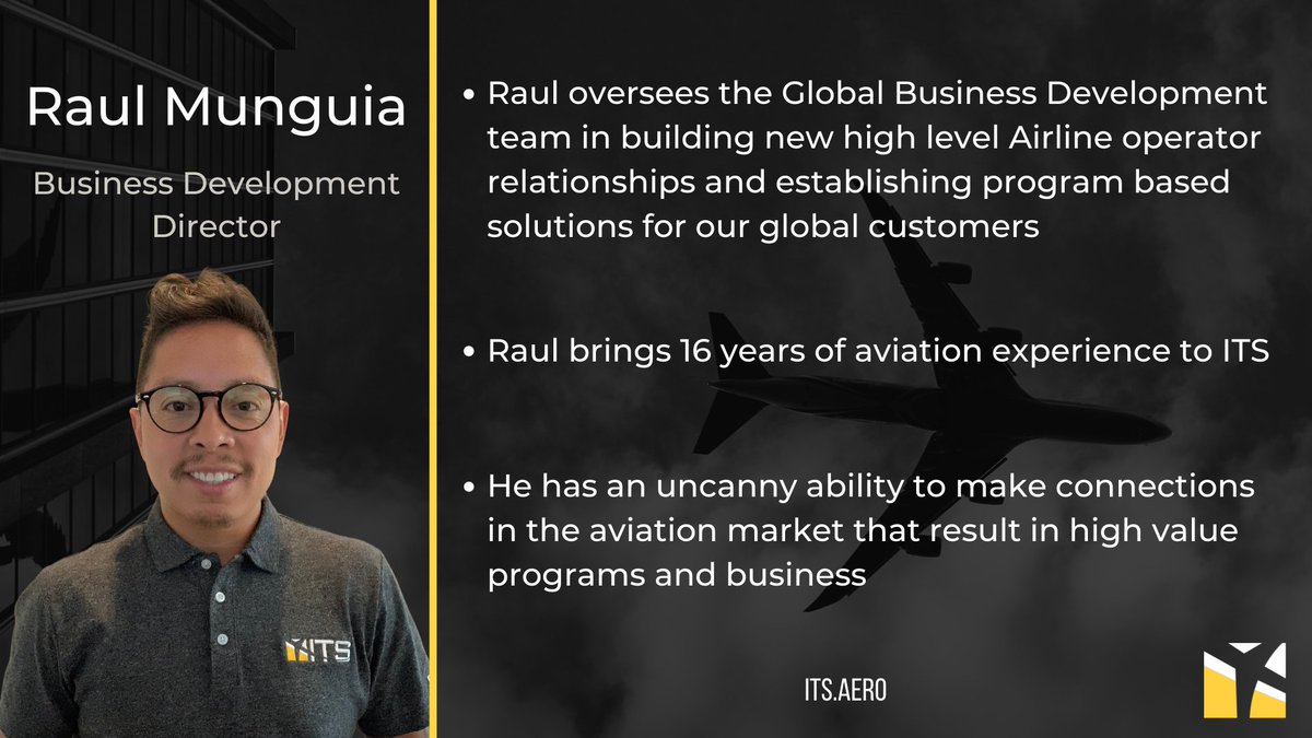 Our September featured employee is Raul Munguia. Raul’s solid leadership and infectious personality make him a valuable and integral part of the ITS team.
#thankyou #employee #aviation #aviationindustry