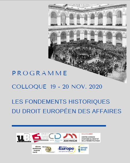 univdroit_03's tweet photo. [Colloque] 19-20/11 | Les fondements historiques du droit européen des affaires.  @univbourgogne @UFR_DSEPDijon @cid_uB #CLHDPP #PHEDRA https://t.co/c1u3fVuHqC https://t.co/xJi8PkeYiz