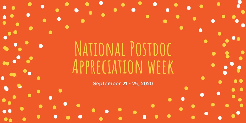 nationalpostdoc's tweet image. It's officially #NPAW2020! Tag a #postdoc in the comments below to say "Thank you!" ⬇️
Have #NPAW events planned for this week? Tag the NPA in your posts and let us see how you're appreciating postdocs!