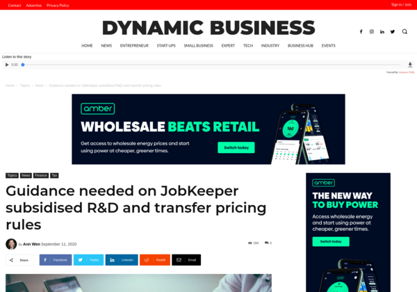 theTPguy's tweet photo. Guidance needed on JobKeeper subsidised R&amp;D and transfer pricing rules  #TP #InternationalTax #TransferPricing https://t.co/Kvg0cNn4J0 https://t.co/Prh3yhdKKd