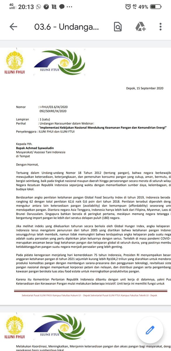 Syawaludin3687's tweet photo. Dpt tlp dr sahabat lama di #universitasindonesia yg mau ngundang saya sbg pembicara utk acara #iluniFHUI dan #iluniFTUI krn sahabat dg santai sy bilang oke siap, eh pas di jelasin nanti bareng pak @prabowo dr @Kemhan_RI dan pak @Syahrul_YL dr @kementan wah mkin semangat nih💪💪💪 https://t.co/xtaz3fkfJS