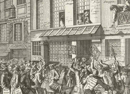 8/ The frenzy in full effect, Law and the French leaders sought to take advantage.The Banque Royal started printing more and more paper money to allow the public to buy the company shares in the open market.They even allowed people to buy shares on margin through the bank.