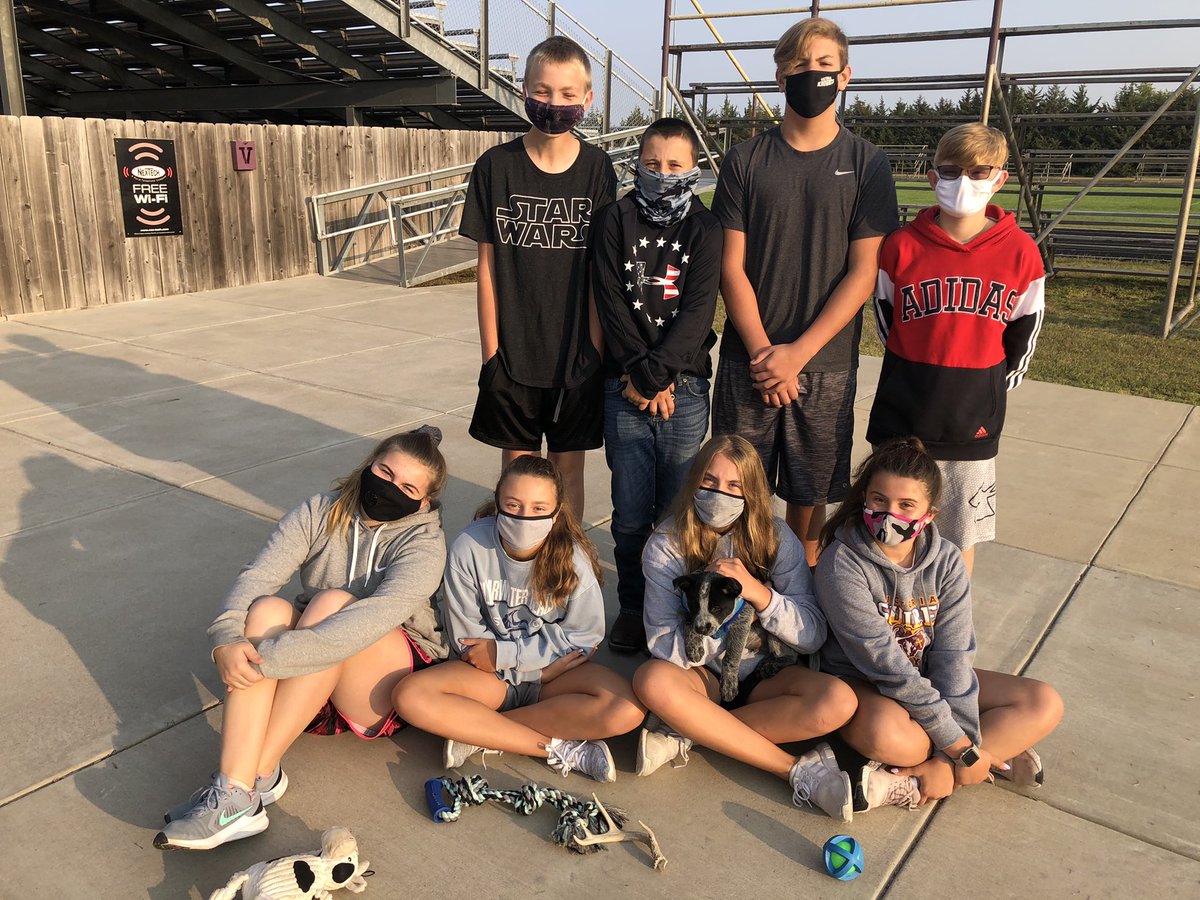 FfaVictoria's tweet image. Ag Ed students learning about small animals with the help of a small visitor. #aged #agriculture #puppy #MondayMood