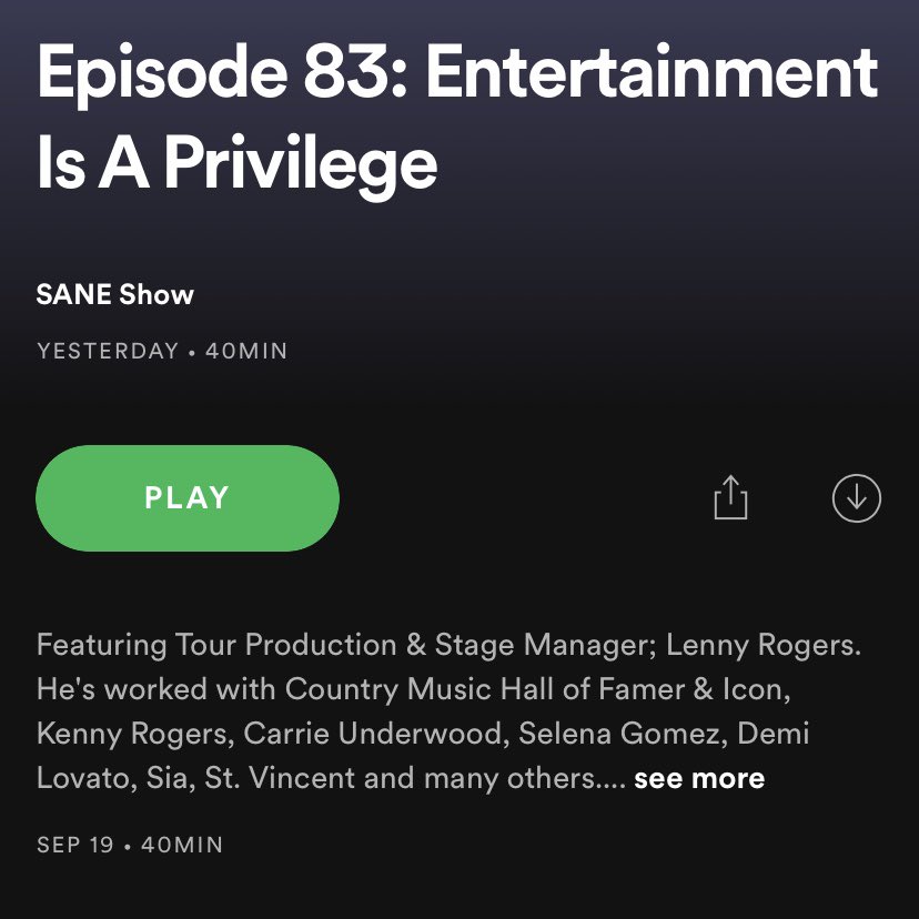 sane_show's tweet photo. Checkout Ep 83 ft Lenny Rogers. Listen as we discuss learning from the best and managing relationships of the road. He also tells us we he’s learned from his father &amp; #KennyRogers about #entertainment https://t.co/qhlakuFmpB