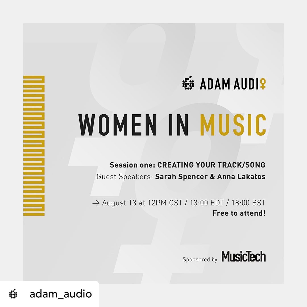 Flashback⚡️to <a href="/ADAM_Audio/">ADAM Audio</a> Women In Music: Start to Finish session 1 - Creating Your Track in association with <a href="/bsideproject/">B-Side Project</a>  &amp; <a href="/MusicTechMag/">MusicTech</a> feat. <a href="/HeySarahSpencer/">Sarah Spencer</a> <a href="/anna_disclaim/">ΛNNΛ DISCLΛIM</a> Watch the workshop back here ▶️ youtu.be/wtKkWXKloB4 or on ADAM Audio Facebook #womeninmusic