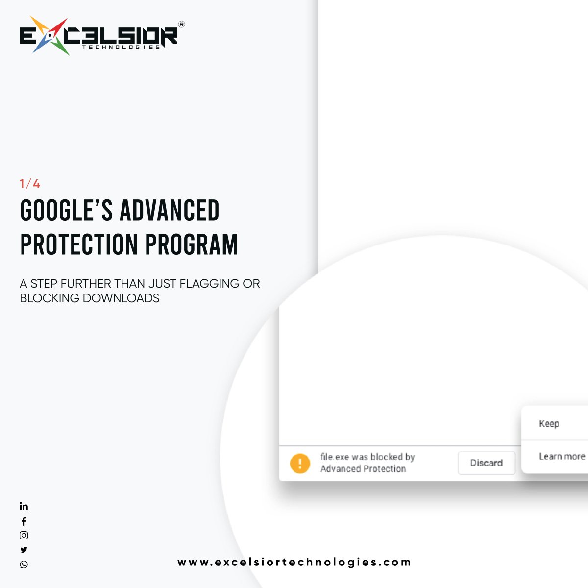 twitte2ExT's tweet photo. @Google 's Advance Protection Program.

The Advanced Protection Program safeguards users with high visibility and sensitive information.

#mondaymotivation #excelsiortechnologies #Google #GoogleChrome #googleadvanceprotectionprogram #AdvanceProtection #Safeguards https://t.co/l5DGzDDBol