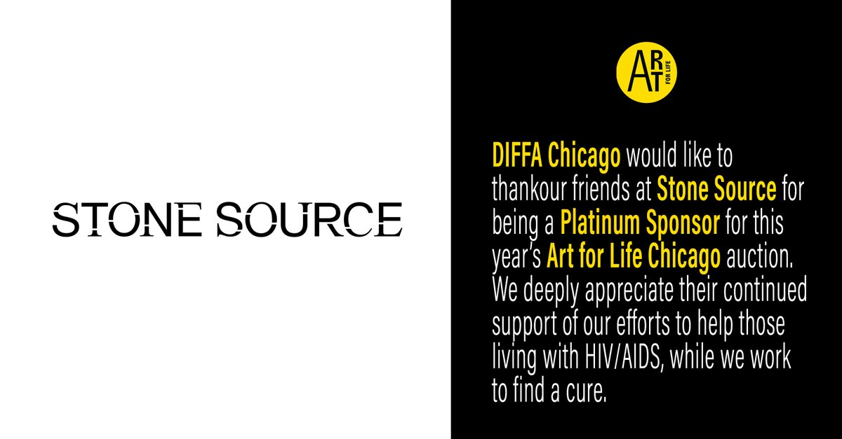 aflchicago's tweet photo. As a Platinum Sponsor for #AFLC 2020, @STONESOURCEllc  is helping @DIFFAChi to support those living with HIV/AIDS. Please join them in helping to support this important cause by donating. Text: AFLC2020 to 44-321 https://t.co/mRc5q7i8zu