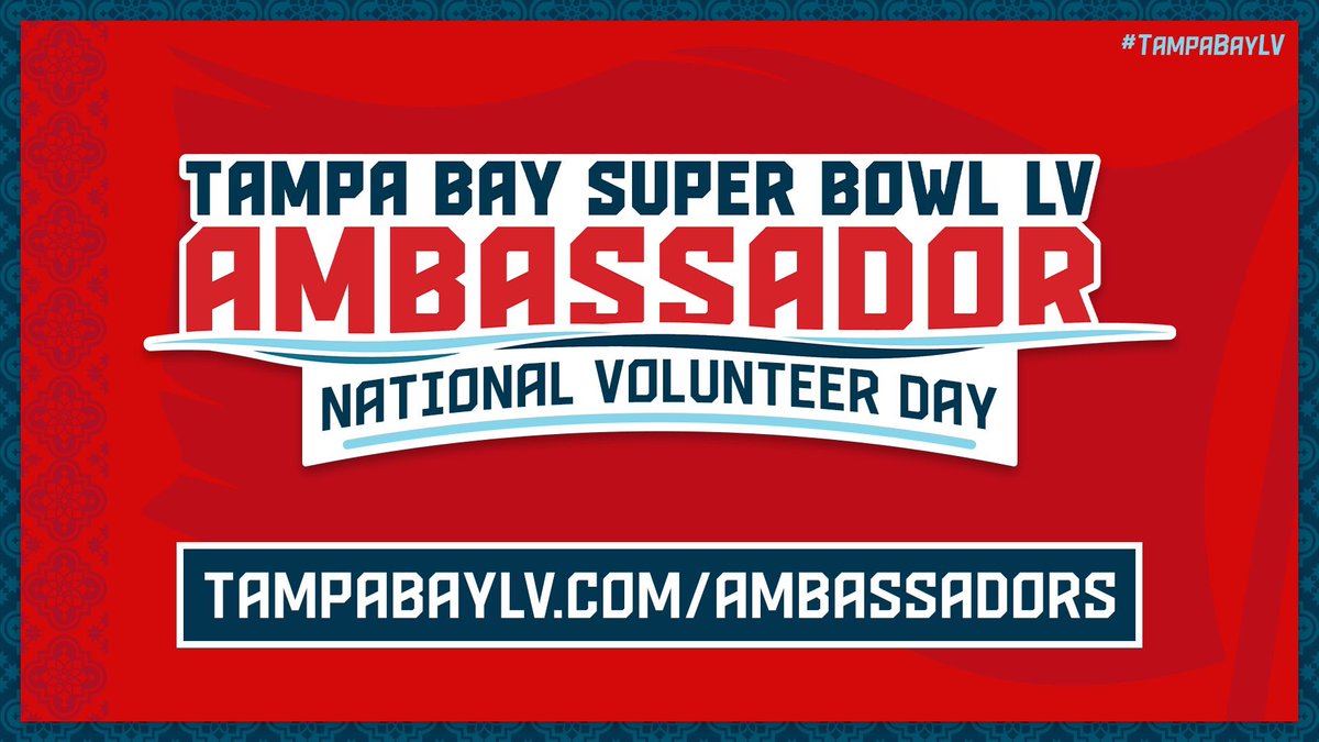 RHiggins_USF's tweet photo. It’s National Volunteer Day! A huge thank you goes out to everyone who has already joined our hometown’s hosting effort for @TampaBayLV. It’s not too late to be a part of the fun! To register: https://t.co/lOWh6Cb3n1 https://t.co/ijgyXMXCrZ