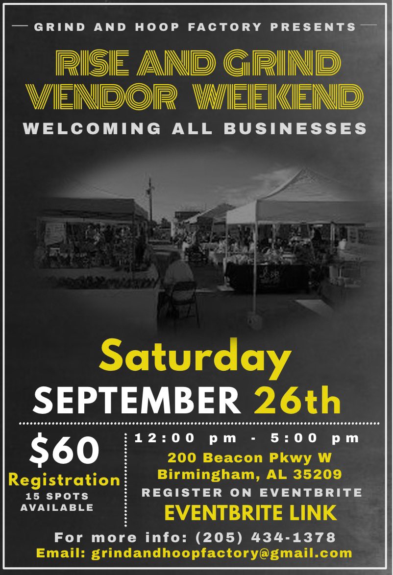 We still have a few spots available! The last day to register is TOMORROW‼️ So go ahead & make that decision to register & showcase your brand with the community! Don’t miss out on this great opportunity! 

#vendorswanted #vendorevent #supportsmallbusinesses