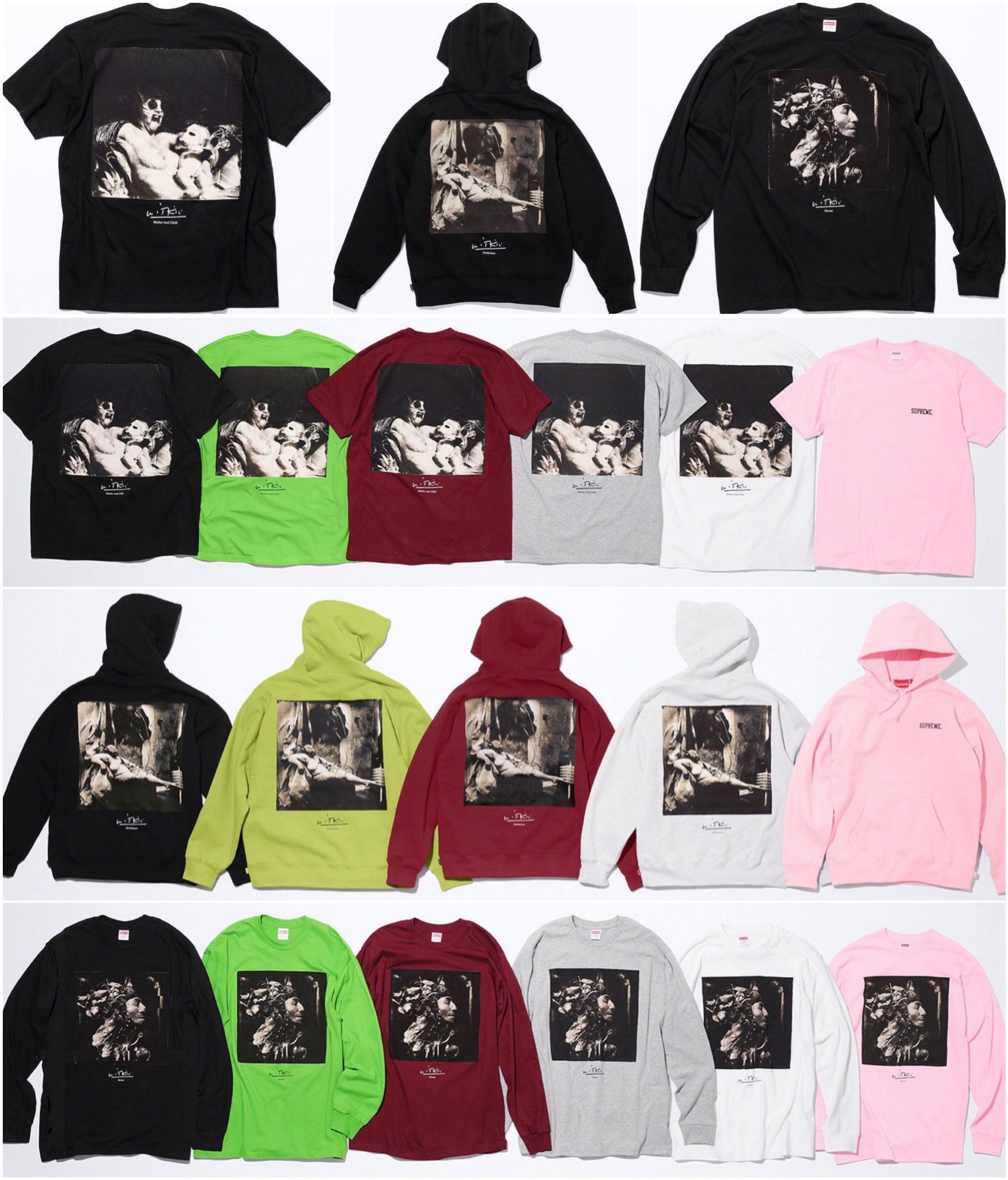 FW20 WEEK5♪Supreme Joel-Peter Witkin Sanitarium Sweatshirt Supreme x Joel-Peter Witkin Sanitarium Hooded Sweatshirt