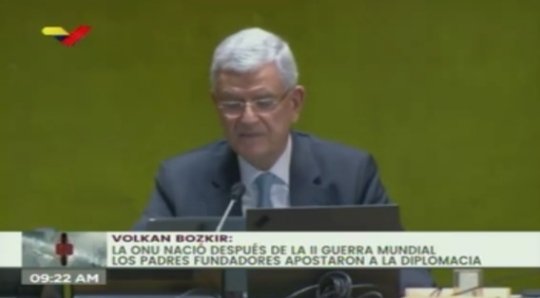 Volkan Bozkir, presidente de la 75 Asamblea General de la ONU, agradece a los Estados miembros su compromiso continuado con el multilateralismo. #GarantizamosLaPaz