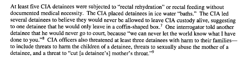 (Warning, graphic)Judge Baraitser tells the defense she will not make a ruling on detainees being tortured in Gitmo, despite this being established in the Committee Study of the CIA's Detention and Interrogation Program https://fas.org/irp/congress/2014_rpt/ssci-rdi.pdf