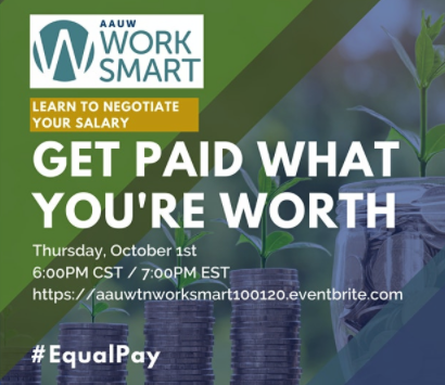 AAUWTN's tweet photo. Free & Virtual - Salary Negotiation Workshop (Work Smart by AAUW) - Register now, October 1, 2020 - 6 pm CST
https://t.co/9jg2a4P11t
#getpaid #salarynegotiation #negotiationworkshop https://t.co/HA8F5kDyQS