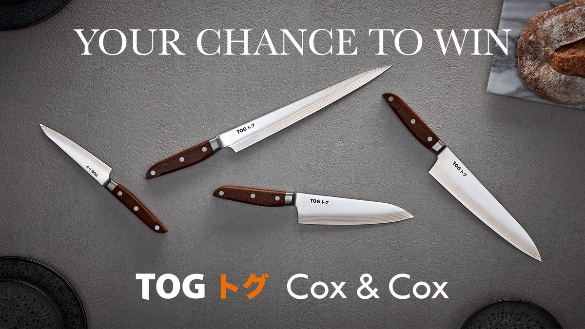 Win a set of 4 TOG knives and £500 of <a href="/coxandcoxuk/">Cox & Cox</a> vouchers: bit.ly/TOGCoxCox. Plus use code TOG25 to get 25% off ANYTHING from Cox &amp; Cox
